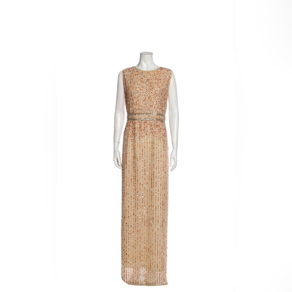 Mac Duggar Beaded Column Gown
